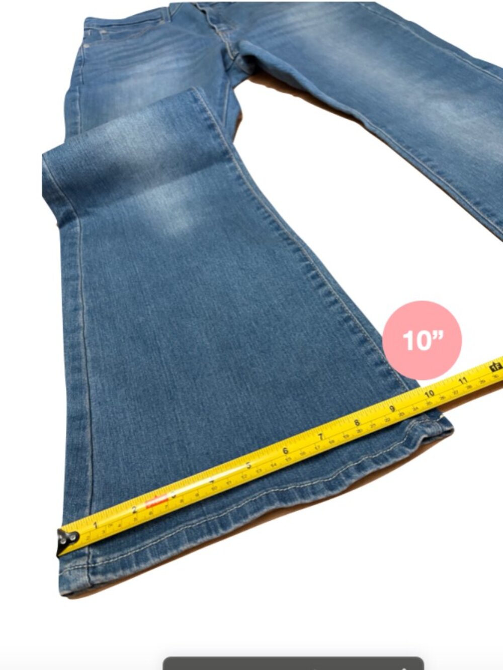 Levis womens jeans size 31 high rise flare blue medium wash stretch 726 - Picture 8 of 13